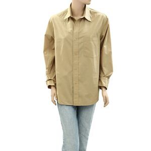 Citizens Of Humanity Kayla Shirt Tunic Top Buttondown Long Sleeve Tan S 282811